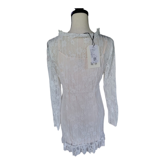 đź’•Bseveni Elegant White Lace Bodycon Dress Size M New - Picture 5 of 7